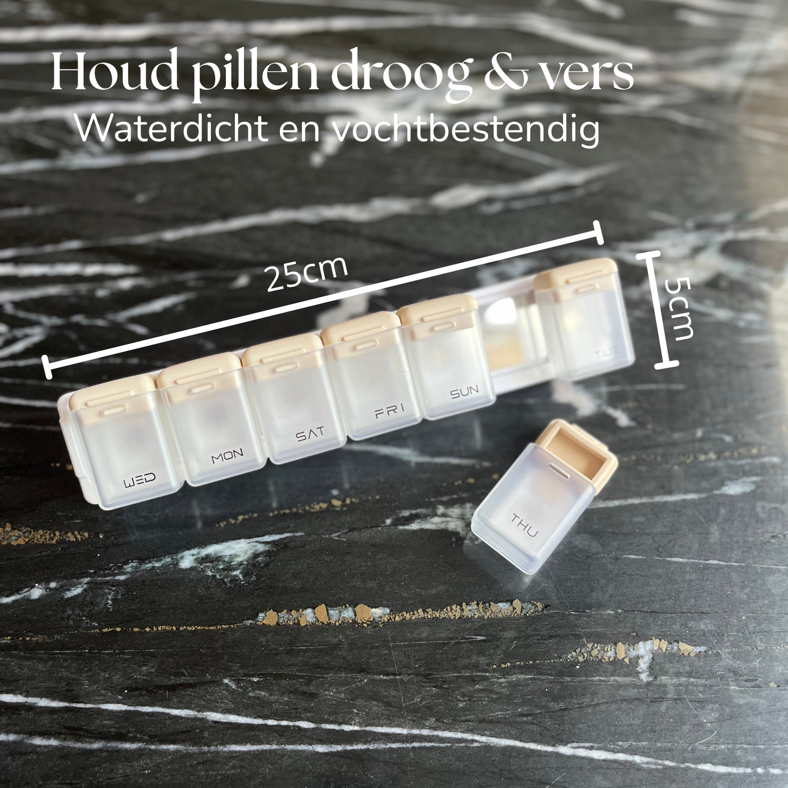 Magnetische Pillendose pro Woche